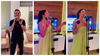 نرمين الفقي ترقص وتغني مع مصطفى قمر- فيديو