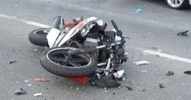 إصابة شخص إثر انقلاب دراجة نارية بطريق الفيوم فى 6 أكتوبر