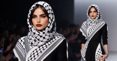 مصري يصمم قطع ملابس نسائية مستوحاة من الشال الفلسطيني لدعم أهالى غزة