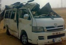 إصابة 17 شخصا فى حادث تصادم سيارتين على الطريق الصحراوي بالفيوم
