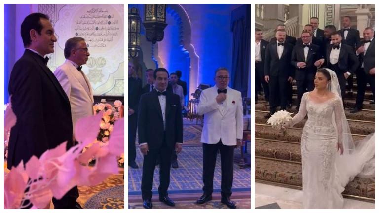 محمد ثروت يحتفل بزفاف نجله أحمد على لمى الشواربي (صور)