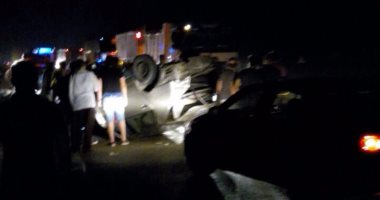 إصابة 5 أشخاص فى حادث تصادم سيارتين بدار السلام سوهاج