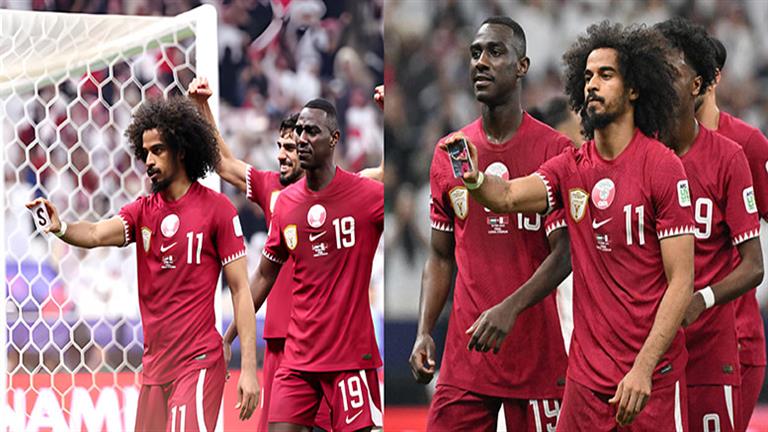 "حرف S".. ما معنى احتفال أكرم عفيف لاعب منتخب قطر بهدفه في مرمى الأردن؟ (فيديو)