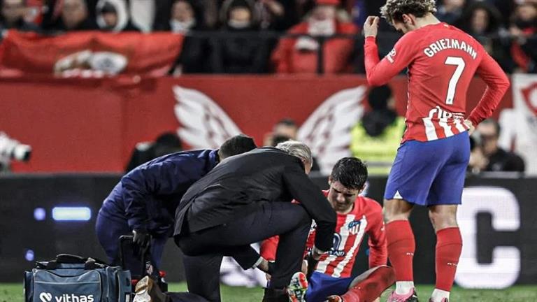 أتليتكو مدريد يكشف تفاصيل إصابة ألفارو موراتا
