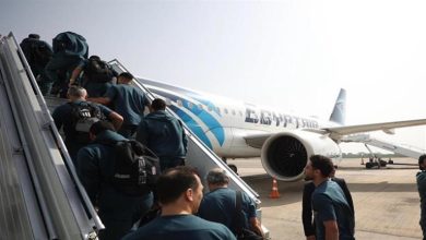 "تعتذر عن الظروف الاستثنائية" بيان من شركة مصر للطيران يوضح ما حدث مع طائرة الأهلي